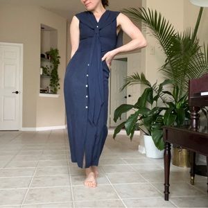 The Limited Navy Midi Dress